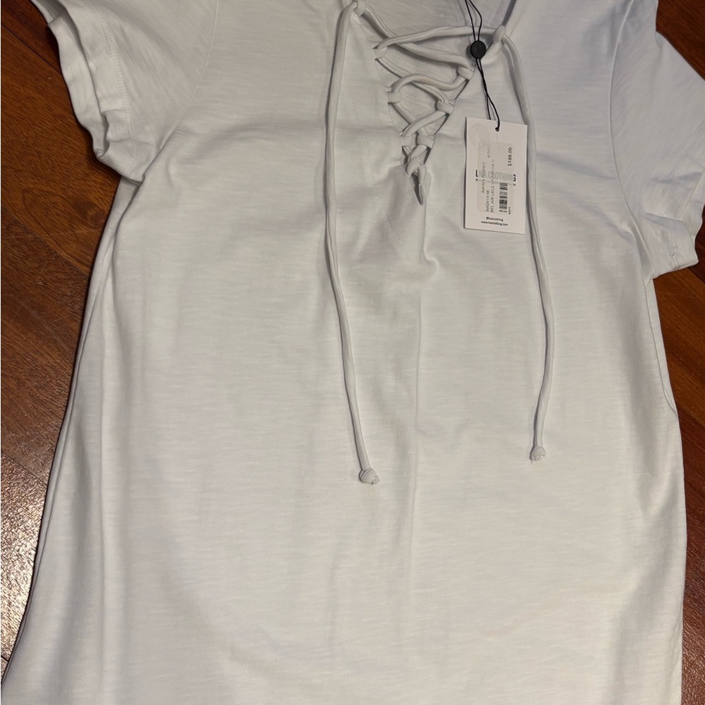 NWT LNA White Lace-Up Midi Swim Cover Up - Picture 5 of 11